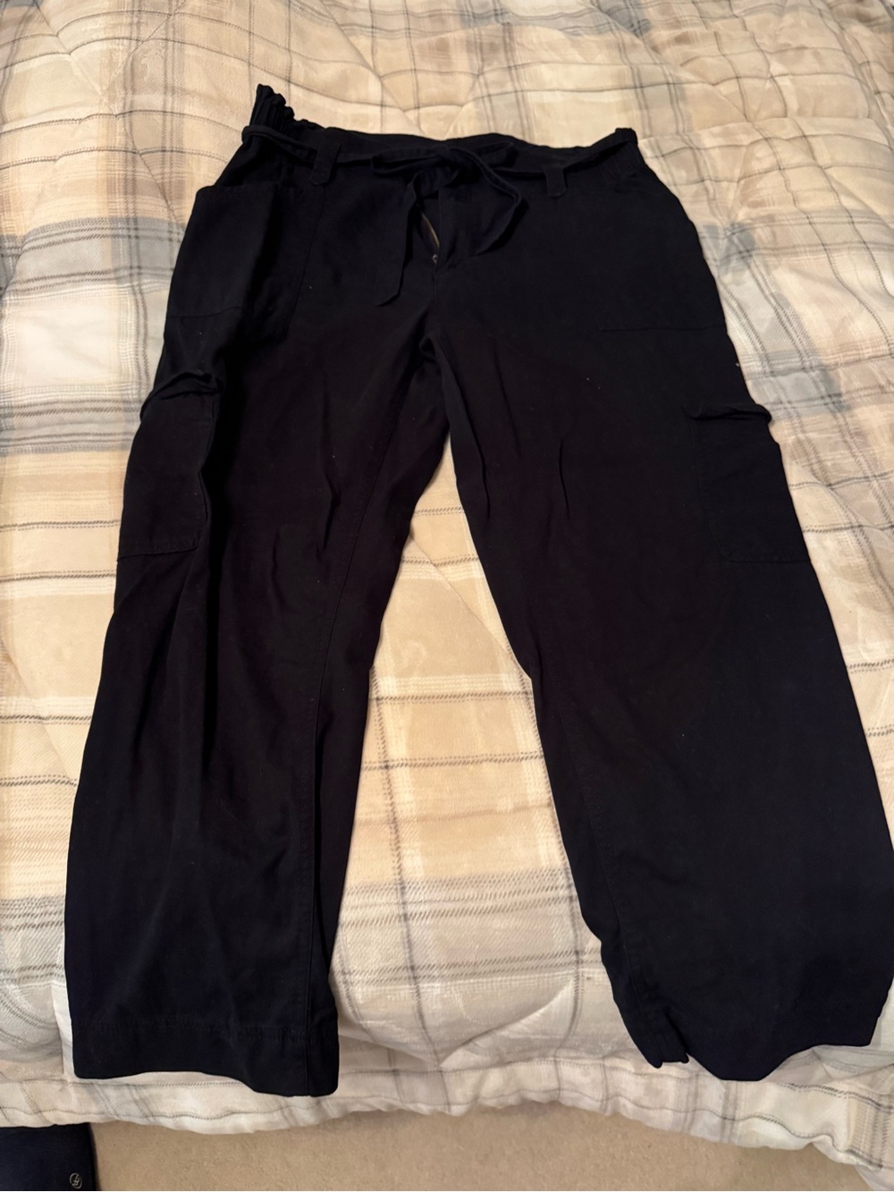 Old Navy Men's Black Cargo Lounge Pants - Drawstring Waist